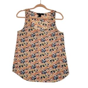 French Connection Silky Floral Tank Top Blouse Women Size‎ 6